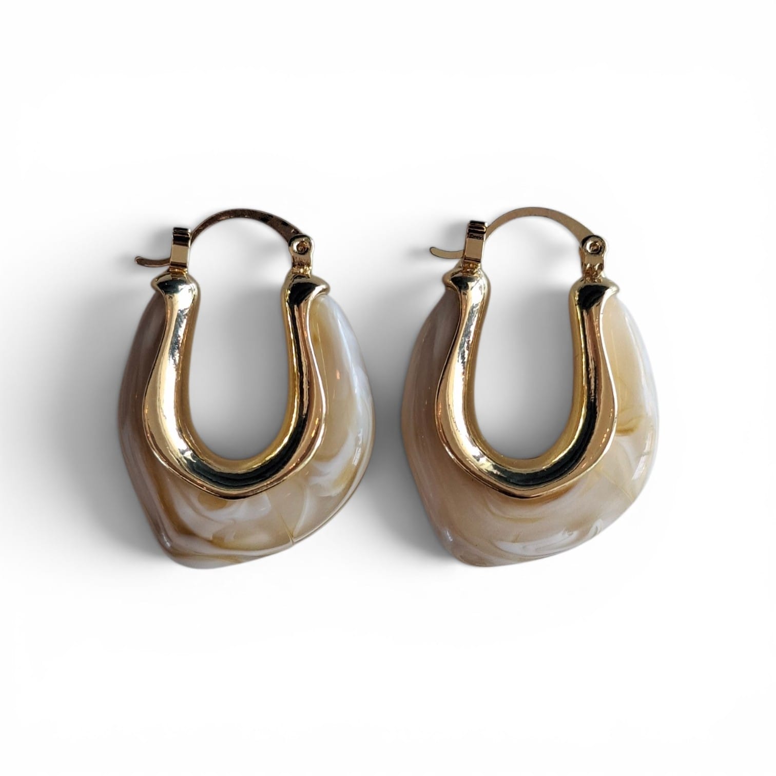 chunky resin hoop earring