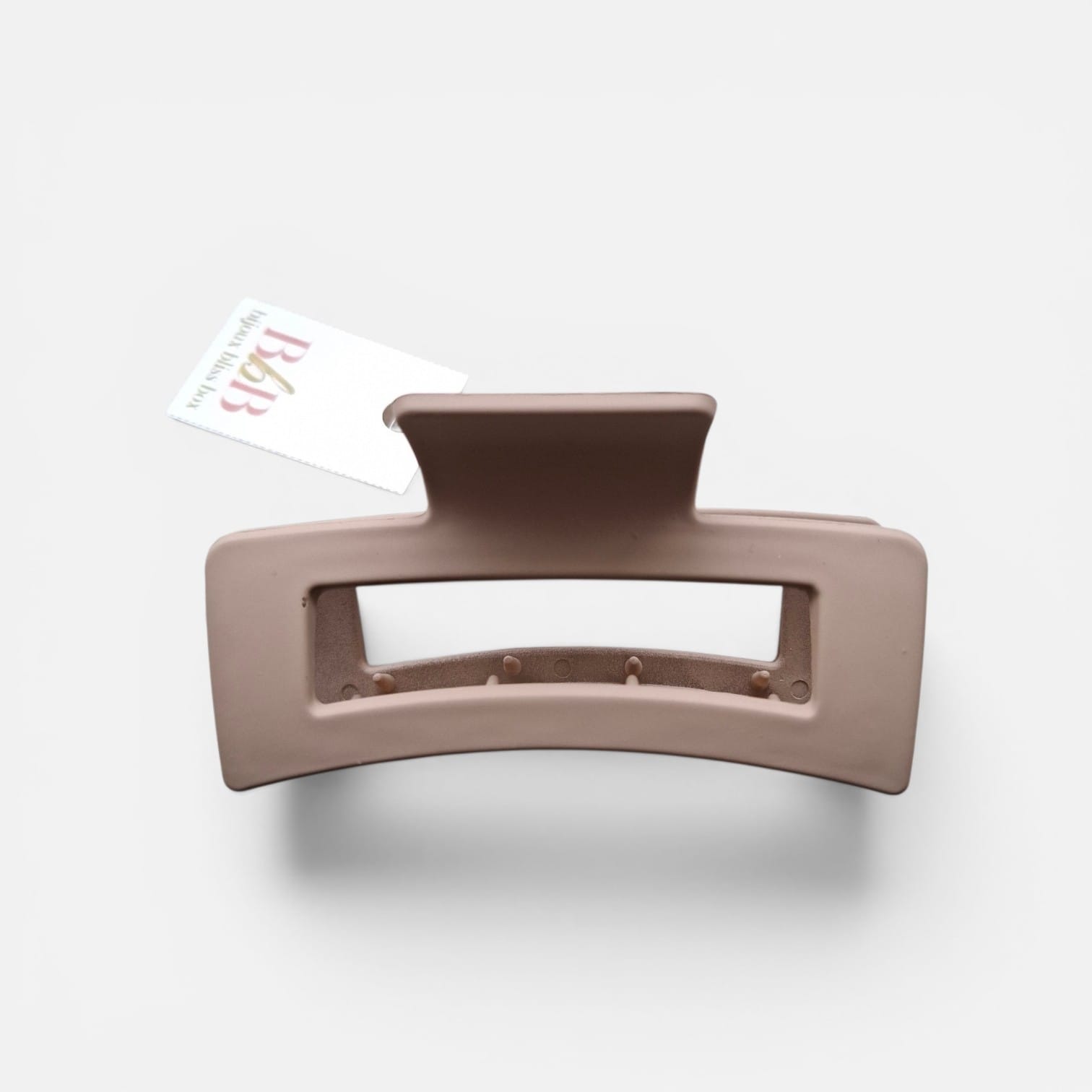 taupe rectangle hair claw